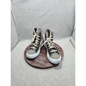 Converse Chuck Taylor All Star High-Top Sneakers  Gray & Black  Size 6.5  renew